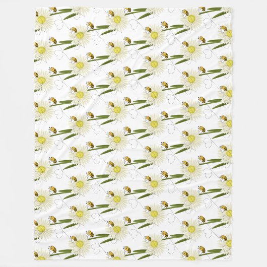 Zwei kleine und niedliche Bienen Fleecedecke (Vorderseite)