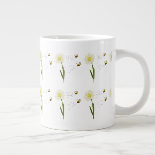 Zwei kleine und niedliche Bienen Jumbo-Tasse (Rechts)