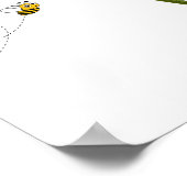 Zwei kleine und niedliche Bienen Poster (Ecke)