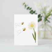 Zwei kleine und niedliche Bienen Postkarte (Stehend Vorderseite)