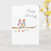 Zwei kleine Vögel Karte (Gelbe Blume)