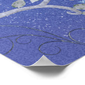 Zwei kleine, weiße Eulenposter Poster (Ecke)