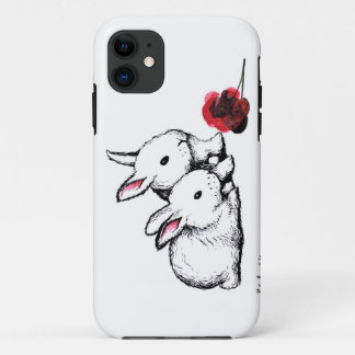 Zwei kleine weiße Kaninchen Case-Mate iPhone Hülle