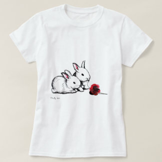 Zwei kleine weiße Kaninchen T-Shirt