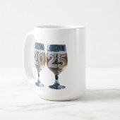 Zwei Klingengläser mit Blasen Kaffeetasse (Vorderseite Links)