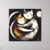 Zwei knuddelnde Katzen Leinwanddruck – Chagall-ins (Vorderseite)