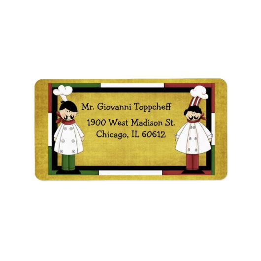 Zwei Koch sind besser als eins Adressaufkleber (Vorne)