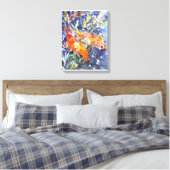 Zwei Koi Aquarellbilder Leinwanddruck (Insitu (Schlafzimmer))