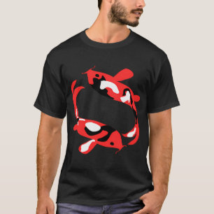 Zwei Koi-Fische in Orange, Weiß und Schwarz, schwi T-Shirt