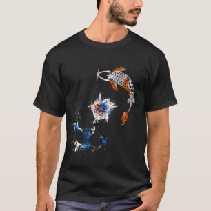 Zwei Koi-Fische und eine Blume T-Shirt