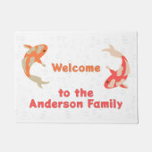 Zwei Koi in Orange und Red Fußmatte (Vorderseite)