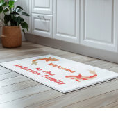 Zwei Koi in Orange und Red Fußmatte