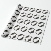 Zwei Koi - Tinte Pinselfische Geschenkpapier (Ungerollt)