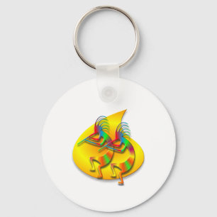 Zwei Kokopelli #126 Schlüsselanhänger