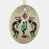 Zwei Kokoplelli spielen die Keramik Flute Ornament (Rechts)