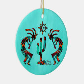 Zwei Kokoplelli spielen die Keramik Flute Ornament (Rechts)
