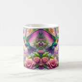 Zwei Kolibris und Blumen Kaffeetasse (Mittel)