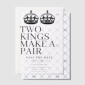 Zwei Könige machen eine Paarschwule Hochzeit rette Pergament Einladungen (Versetzt (Einladung))