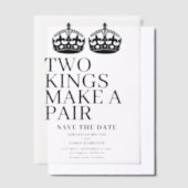Zwei Könige machen eine Paarschwule Hochzeit rette Pergament Einladungen (Versetzt)