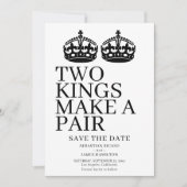 Zwei Könige machen eine Paarschwulenhochzeit Ankündigung (Vorderseite)