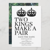 Zwei Könige machen eine Paarschwulenhochzeit Ankündigung (Vorne/Hinten)