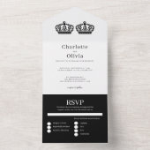 Zwei Königinnen machen eine Paarverheiratung All In One Einladung (Innen Boden)