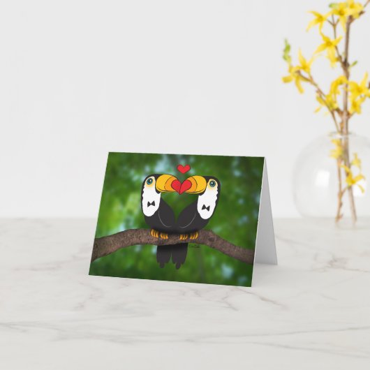 Zwei können Verheiratet werden! Hochzeitsnotiz Karte (Gelbe Blume)