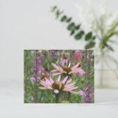 Zwei Konsolen & Wildblumen DIREKT Postkarte (Stehend Vorderseite)