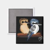 Zwei Kookaburra-Magnete Magnet (Vorderseite/Rückseite)