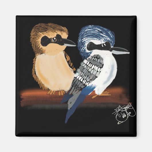 Zwei Kookaburra-Magnete Magnet (Vorne)
