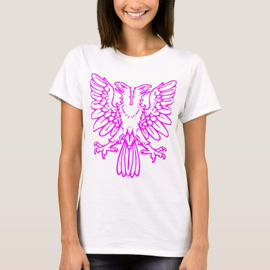 Zwei Kopfadler - Magenta T-Shirt (Vorderseite)