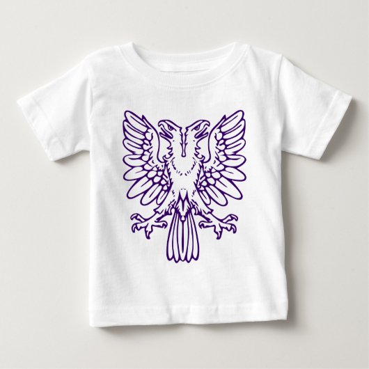 Zwei Kopfadler - Tief Lila Baby T-shirt (Vorderseite)