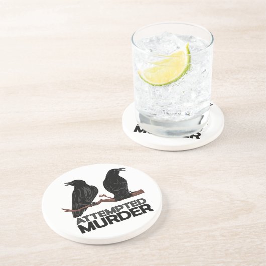Zwei Krähen = Mordversuch Getränkeuntersetzer (Seite)