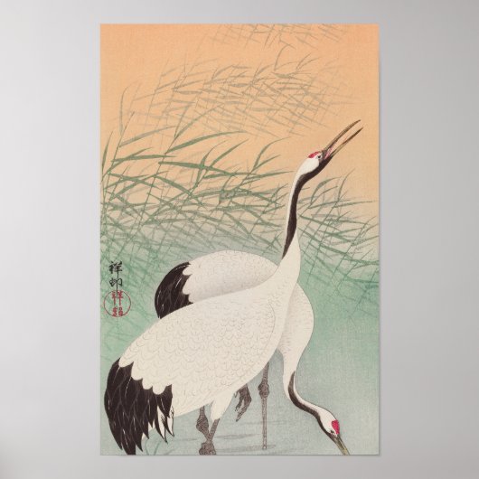 Zwei Krane (1925-1936) von Ohara Koson Poster (Vorne)