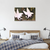 Zwei Krane am Rande eines Teiches Leinwanddruck (Insitu (Schlafzimmer))