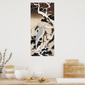 Zwei Krane auf schneebedeckten Kiefern, Hiroshige Poster (Küche)