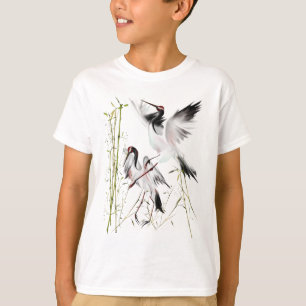 Zwei Kräne in den BambusShirts T-Shirt