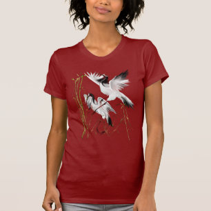 Zwei Kräne in den BambusShirts T-Shirt