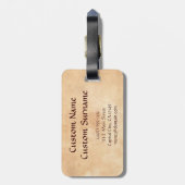 Zwei Kräne und Pflaumenniederlassung Katsukawa Gepäckanhänger (Rückseite vertikal)