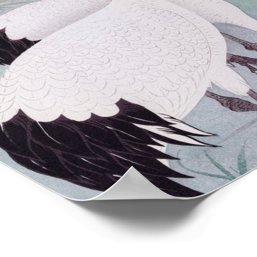 Zwei Krane Vintag Poster (Ecke)