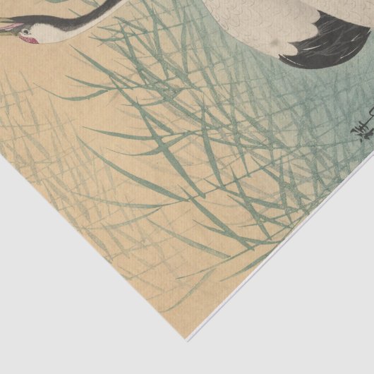 Zwei Krane von Ohara Koson Seidenpapier (Ausschnitt)