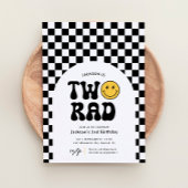 Zwei Krasse Schachbrett glücklich Gesicht 2. Gebur Einladung