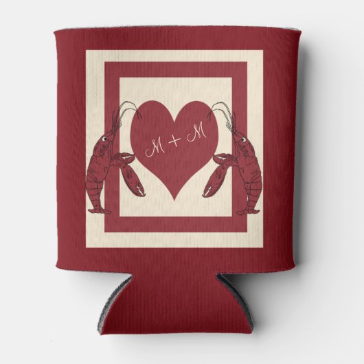 Zwei Krebse Herz Dosenkühler (Vorderseite)