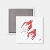 Zwei Krebse Magnet (Vorderseite/Rückseite)