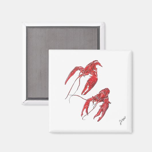 Zwei Krebse Magnet (Vorderseite/Rückseite)