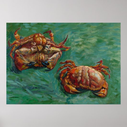 Zwei Krebse von Vincent van Gogh Poster (Vorne)