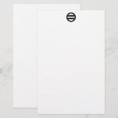 Zwei kreisförmige Linien Briefpapier (Vorne/Hinten)