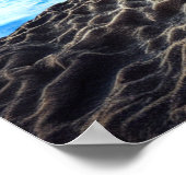 Zwei Kreuze am Meer bei Sonnenuntergang Poster (Ecke)