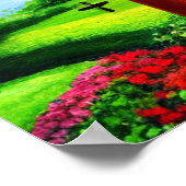 Zwei Kreuze in einem Gartenposter Poster (Ecke)