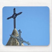 Zwei Kreuze Mousepad (Vorne)